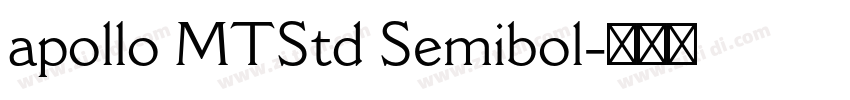 apollo MTStd Semibol字体转换